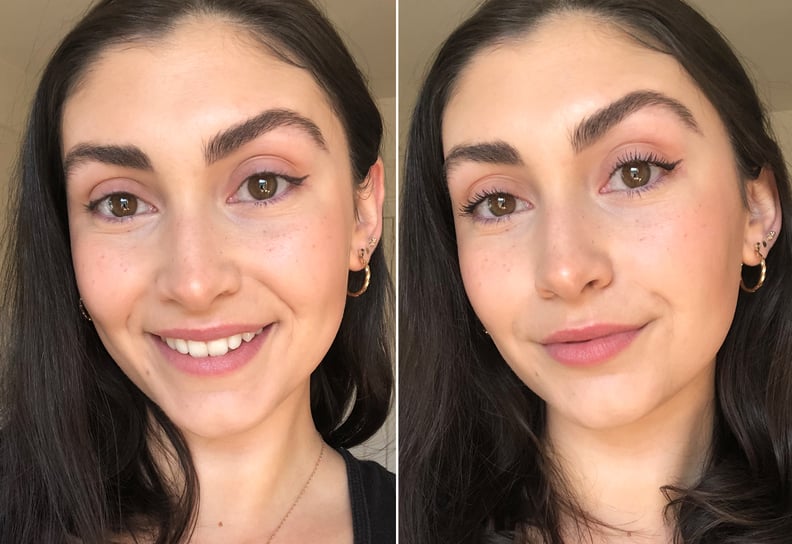 Before and After Using Merit's The Clean Lash Lengthening Mascara