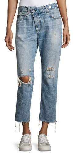 Rag & Bone Wicked Deconstructed Denim Jeans