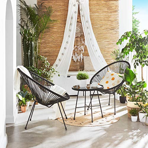 A Chair Set: Songmics 3-Piece Outdoor Seating Acapulco Chair