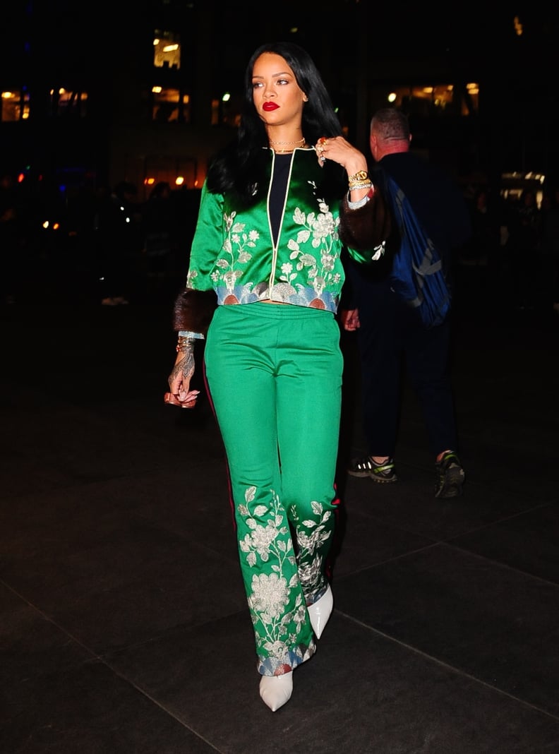 Rihanna Went Bright and Bold in a Green Gucci Version