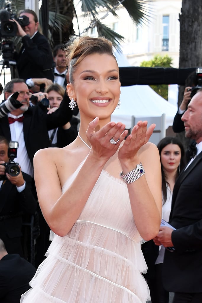 Bella Hadid's White Dior Gown at Cannes 2019