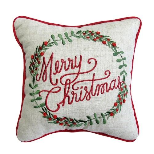 St. Nicholas Square ''Merry Christmas'' Mini Pillow