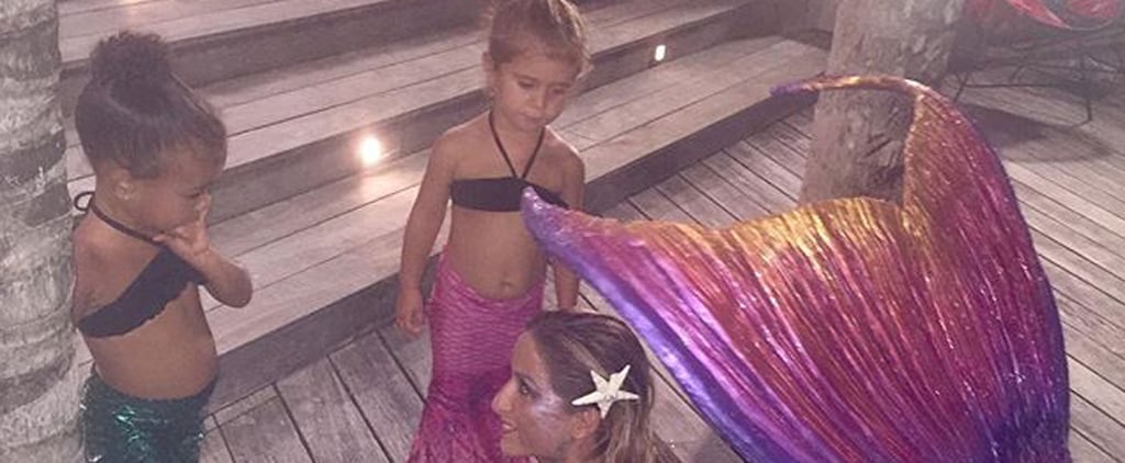 North West and Penelope Disick Mermaid Instagram Picture