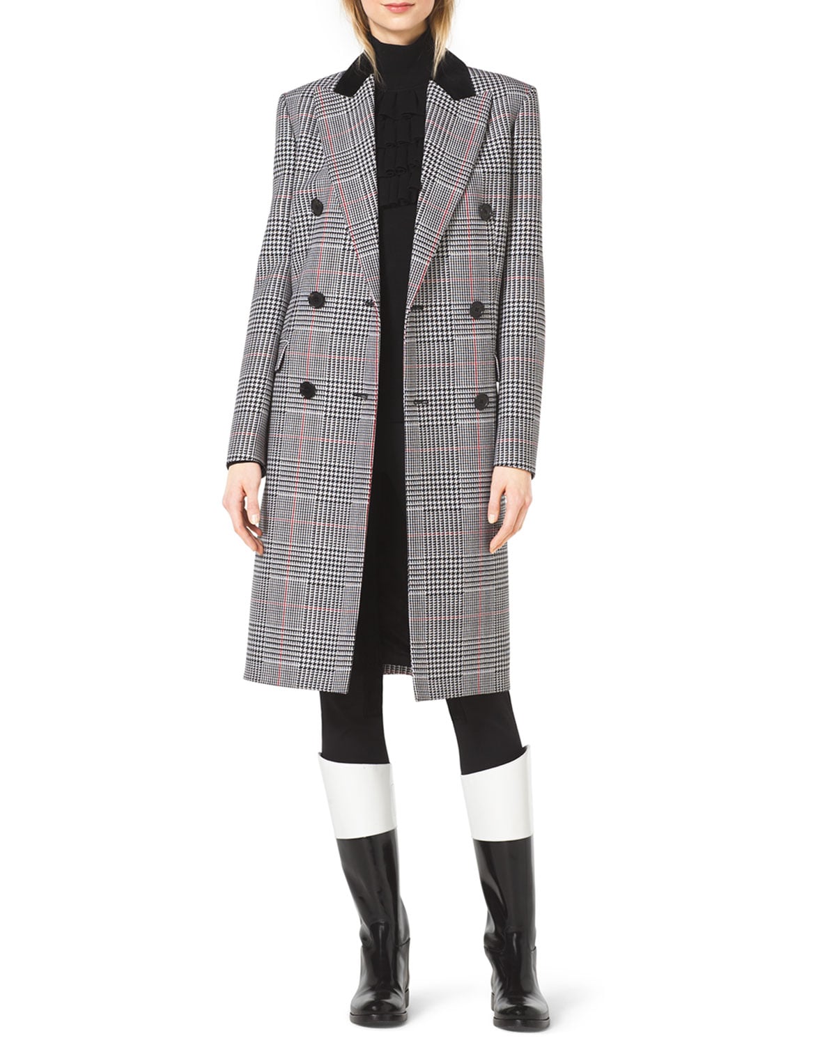 michael kors grey wool coat