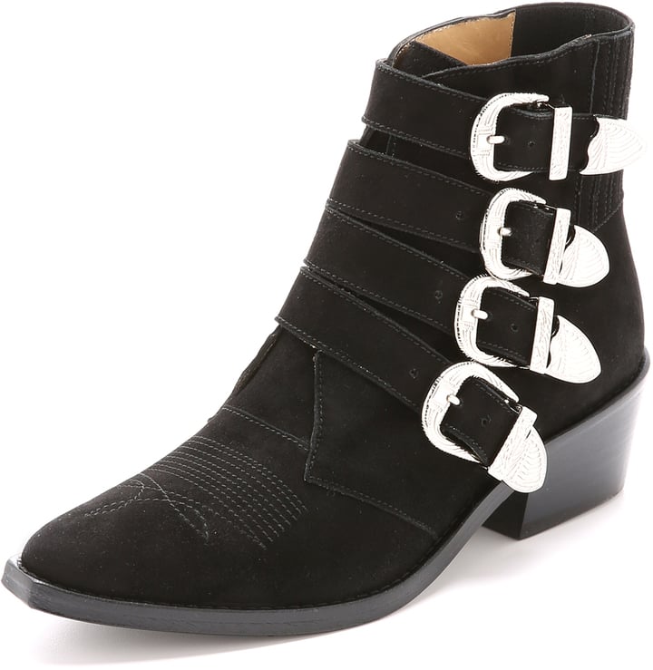 Toga Pulla Buckled Suede Booties