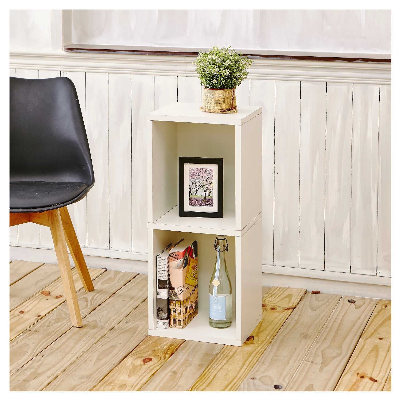 Way Basics Two Shelf Narrow Bookcase Storage Shelf 55 Genius