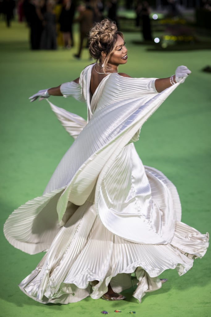 Laverne Cox Wears Silver Pleated Gown to Academy Museum Gala