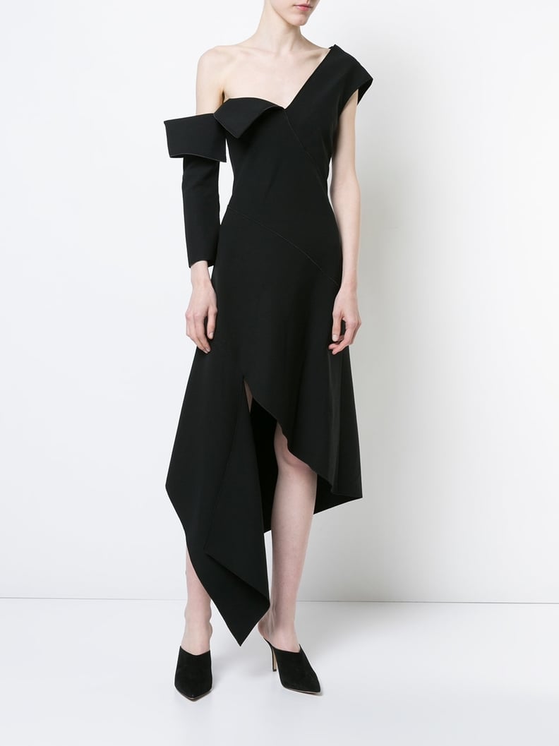 Monse One Shoulder Tuxedo Dress