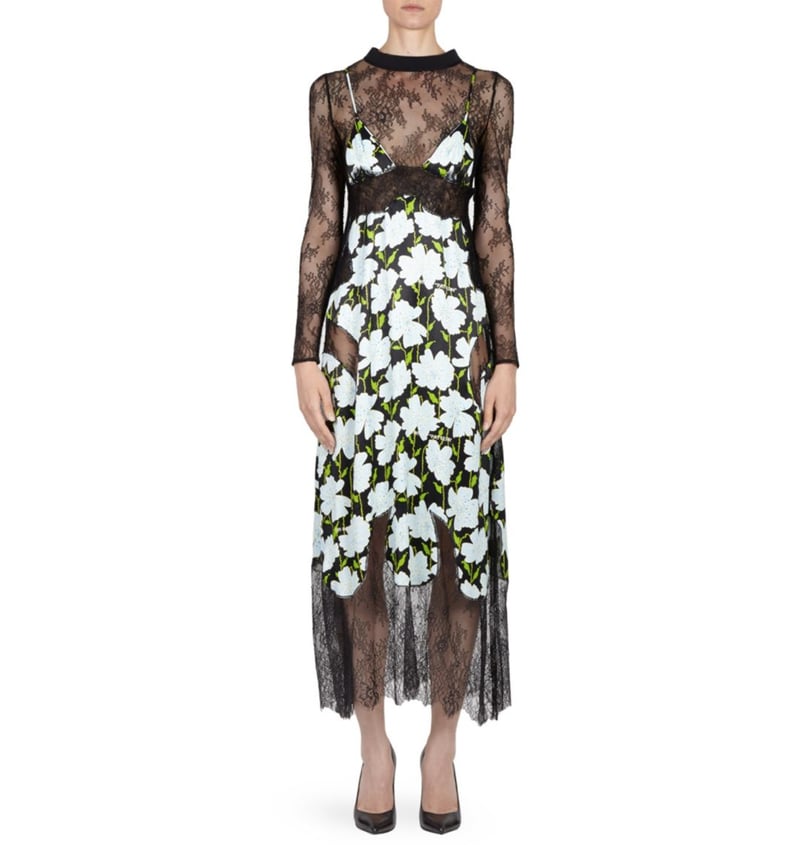 Off-White Floral Lace Dress