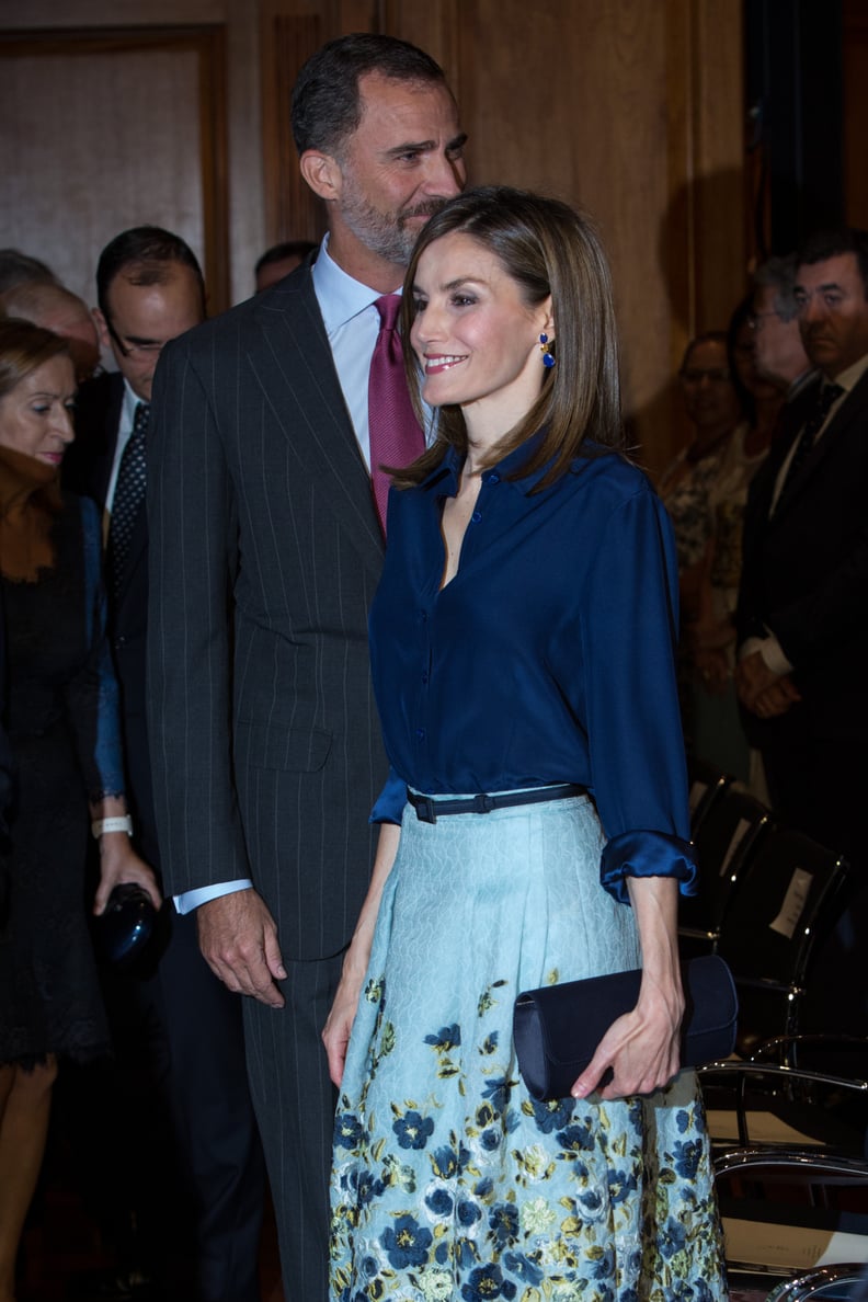 Queen Letizia Wearing a Carolina Herrera Skirt | POPSUGAR Latina