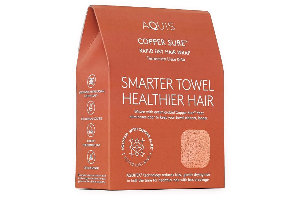 Aquis Copper Sure Rapid Dry Hair Wrap