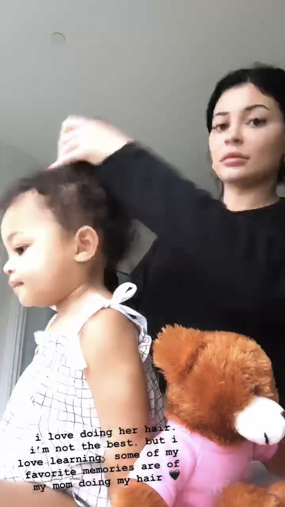 Kylie Jenner Does Stormi's Hair