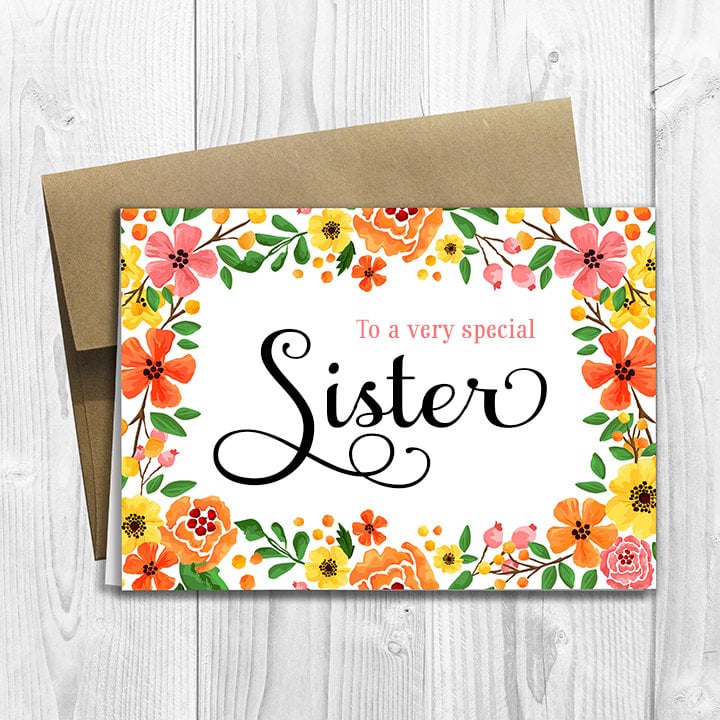 To a Very Special Sister Mother’s Day Card