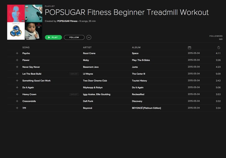 Beginner Treadmill Workout Best Workout Music 2012 POPSUGAR