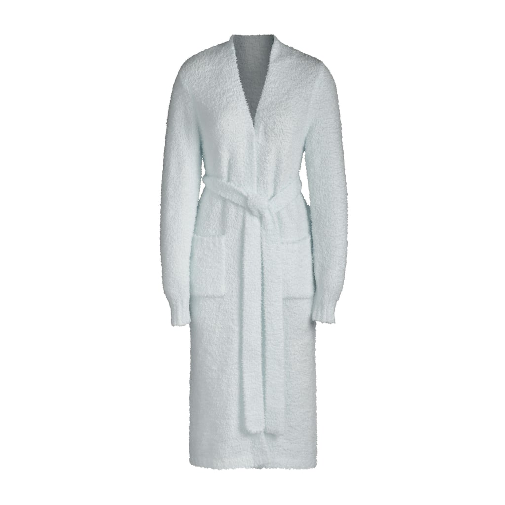 Kim Kardashian Skims Cozy Collection Knit Robe — Aqua