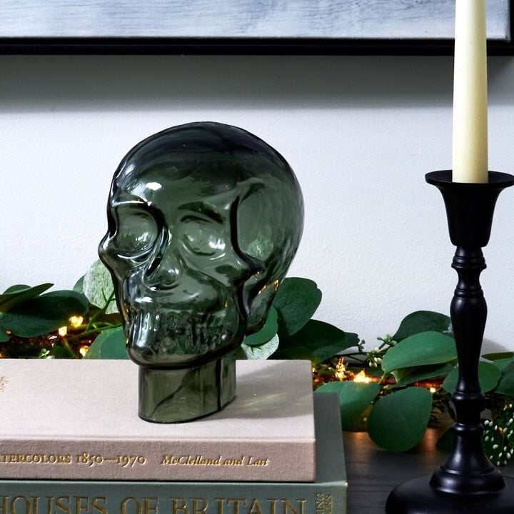 Elvira Glass Skull