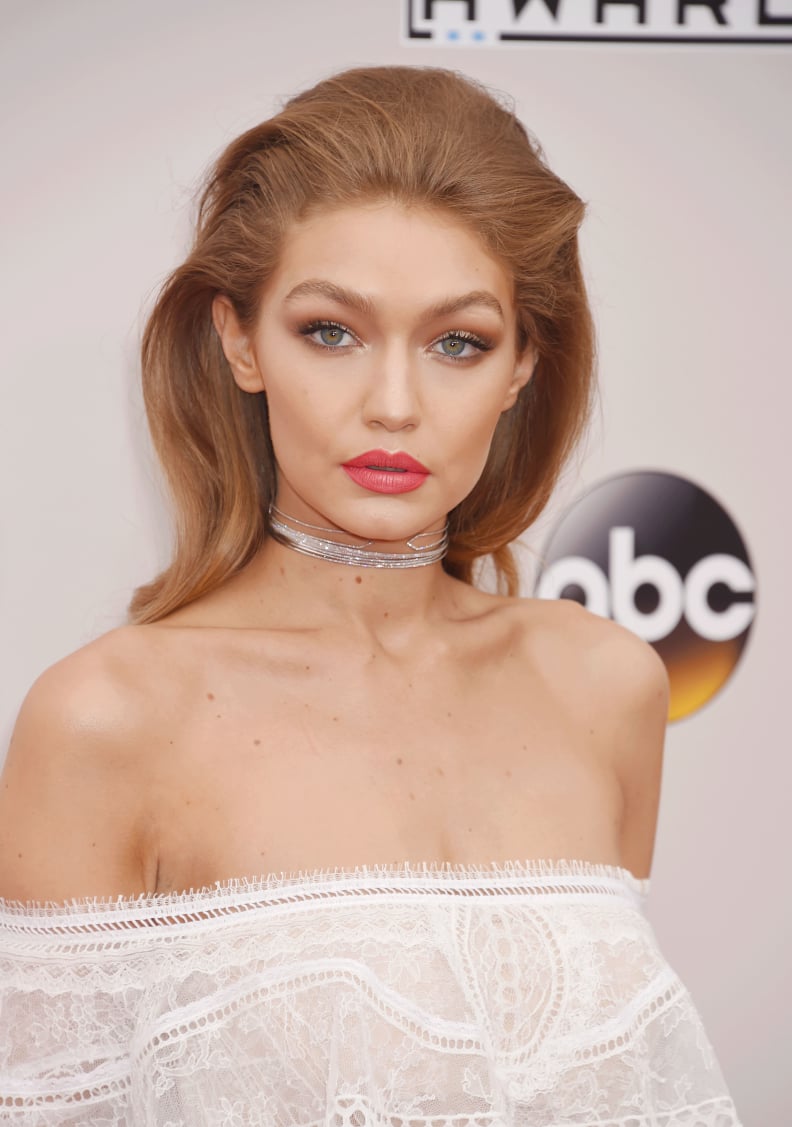 Gigi Hadid's Swept-Back Hair