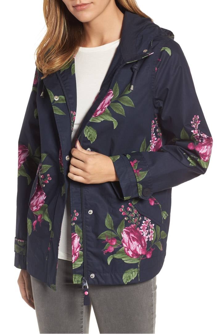 Joules Right as Rain Print Waterproof Hooded Jacket