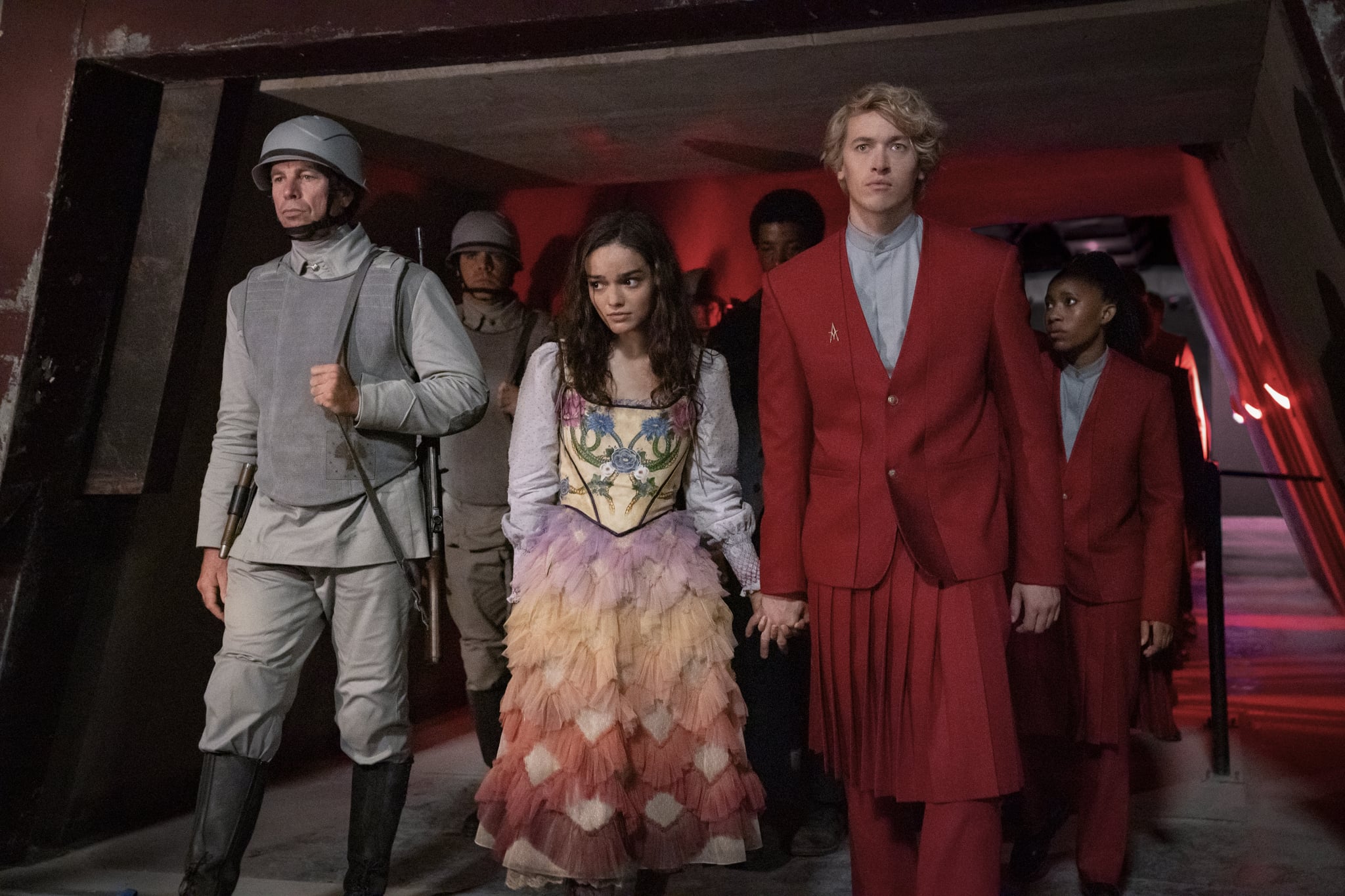 Rachel Zegler as Lucy Gray Baird and Tom Blyth as Coriolanus Snow in The Hunger Games: The Ballad of Songbirds and Snakes. Photo Credit: Murray Close