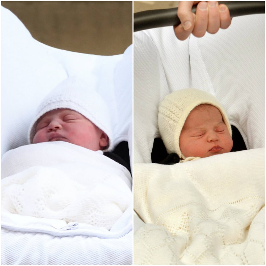 Prince William and Kate Middleton welcomed their baby boy on April 23, but you probably missed this one tiny detail during his royal debut. As People pointed out, the outfit the new royal prince was wearing has a special connection to his big sister, Princess Charlotte. According to Ayago Villar Pagola, owner of Spanish children's boutique Irulea, the white bonnet was "from the same set" that Charlotte wore, although backward, during her debut back in May 2015. 
"We were very, very happy to see it on Monday. The baby looked very good," Ayago told the outlet. In addition to the white bonnet, Kate and William continued a longstanding royal tradition by using a Nottingham lace wool blanket to swaddle the newborn prince in. Queen Elizabeth II first used the signature blanket when she gave birth to Prince Charles in 1948. 
Will the adorable bonnets become a new royal tradition? Only time will tell. 

    Related:

            
            
                                    
                            

            See Princess Diana and Kate Middleton&apos;s Sweet Royal Baby Appearances, Side by Side