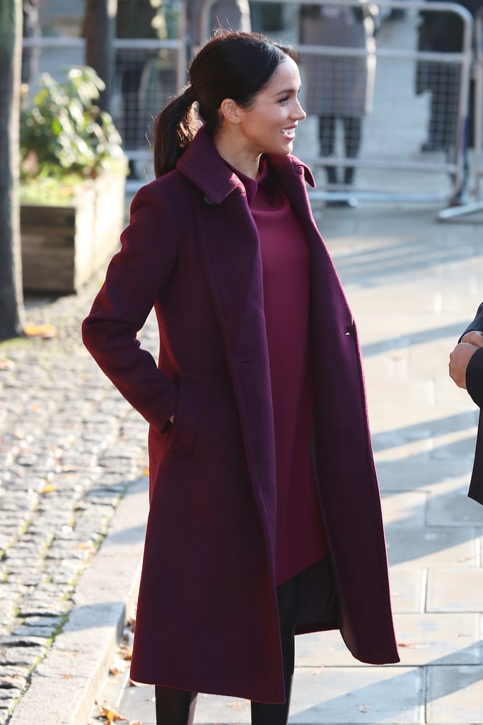 Meghan Markle's Burgundy Dress November 2018