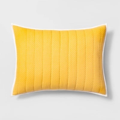 Double Dot Yellow Pillow Sham
