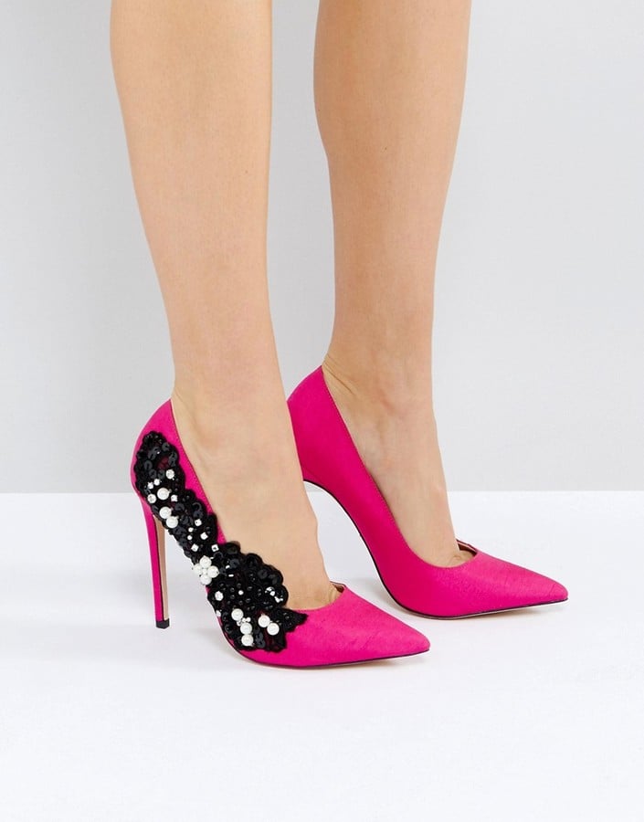 KG Kurt Geiger Bounty Embellished Pearl Pink Pumps