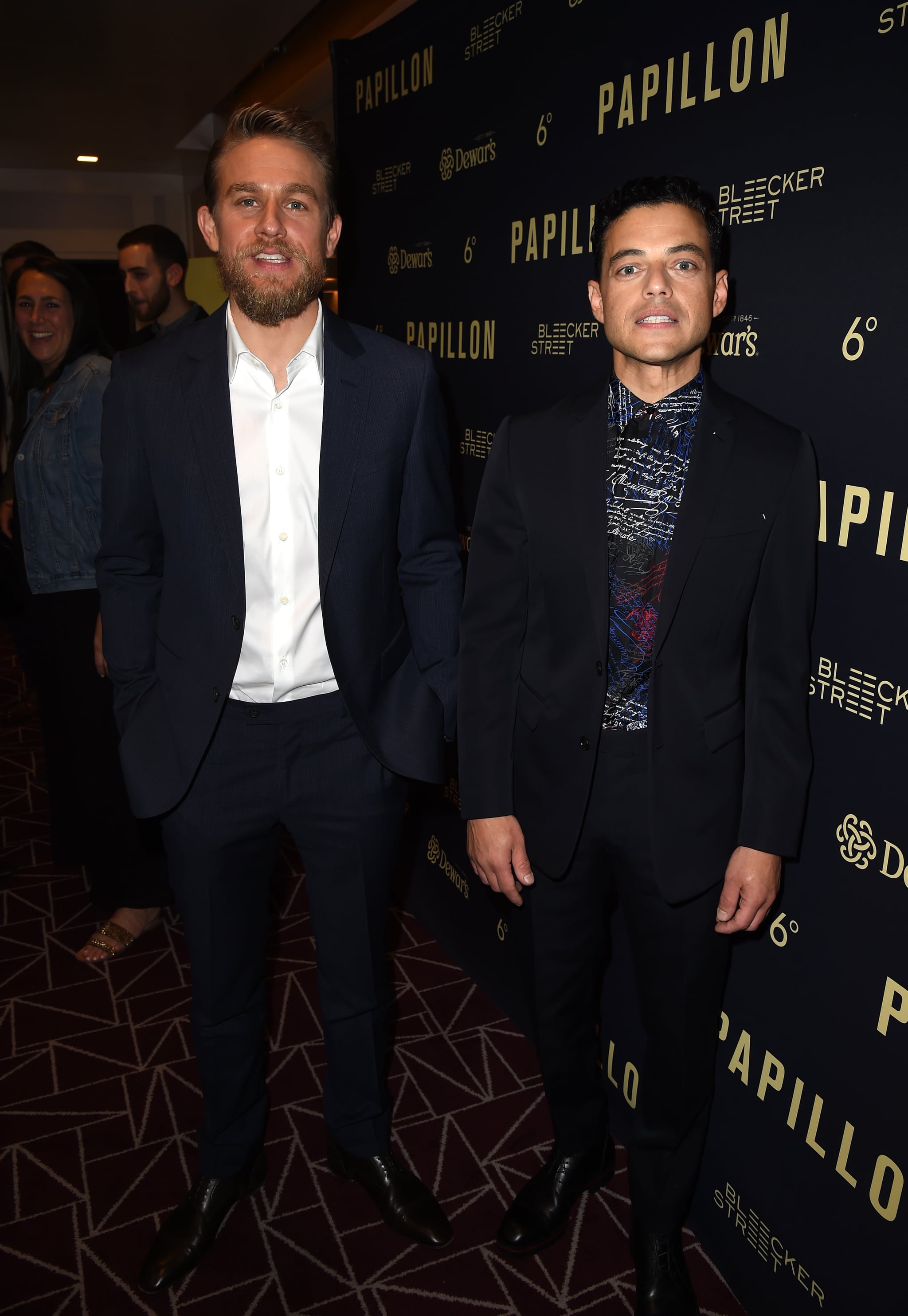 Charlie Hunnam And Rami Malek At Papillon Premiere Aug 2018