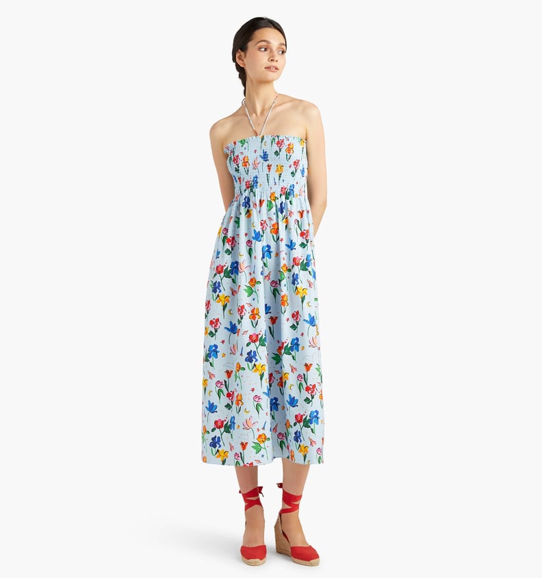 Hill House Home The Lucy Nap Dress in Light Blue Space Floral