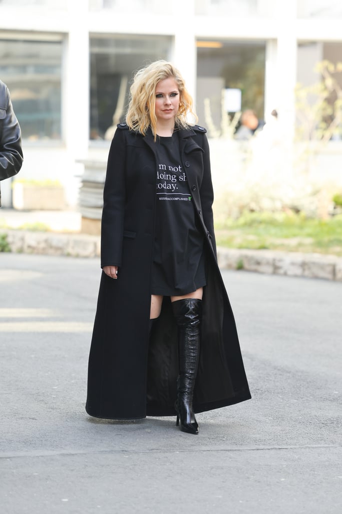 Avril Lavigne's I'm Not Doing Shit Today Shirt in Paris