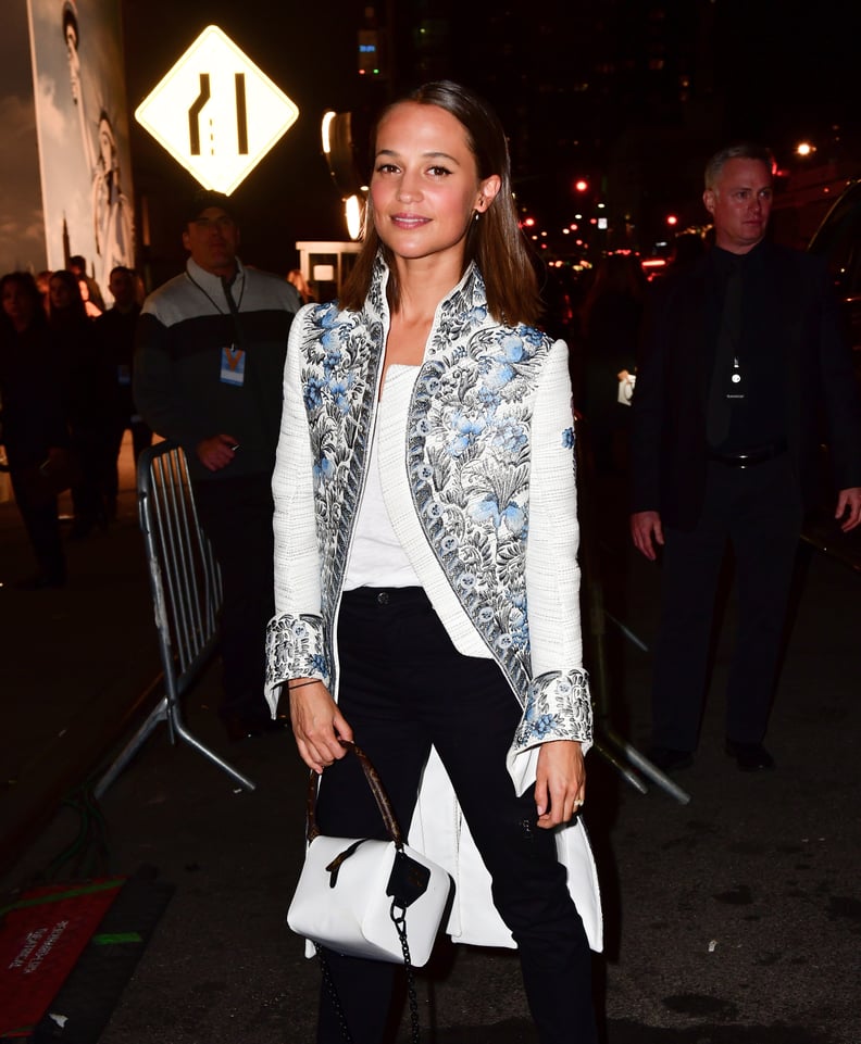 Alicia Vikander in Louis Vuitton for a Night Out