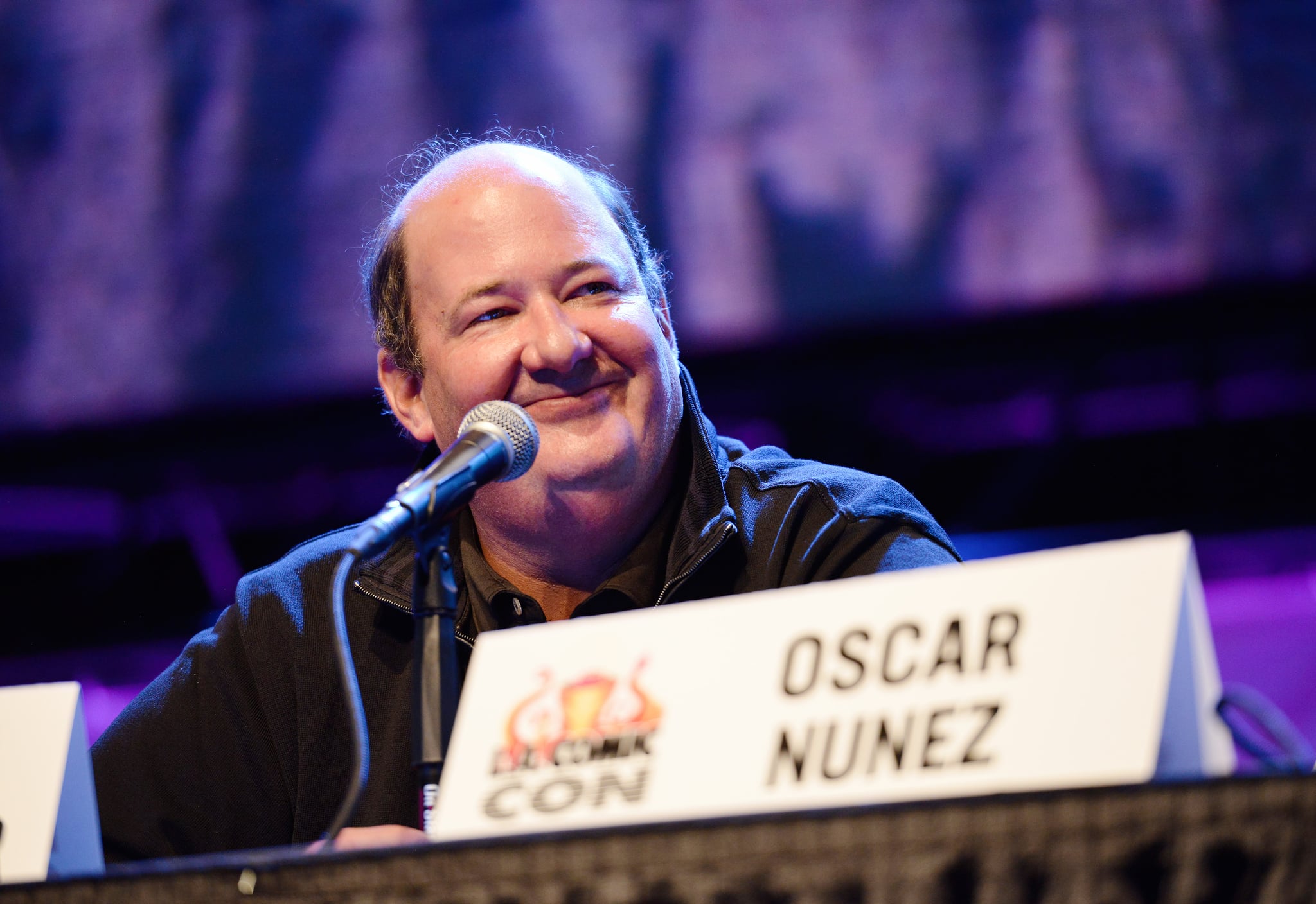 LOS ANGELES, CALIFORNIA - OCTOBER 12:  Brian Baumgartner speaks onstage during 