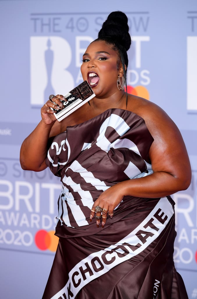 Lizzo’s Hershey’s Chocolate Nail Art at the 2020 BRIT Awards