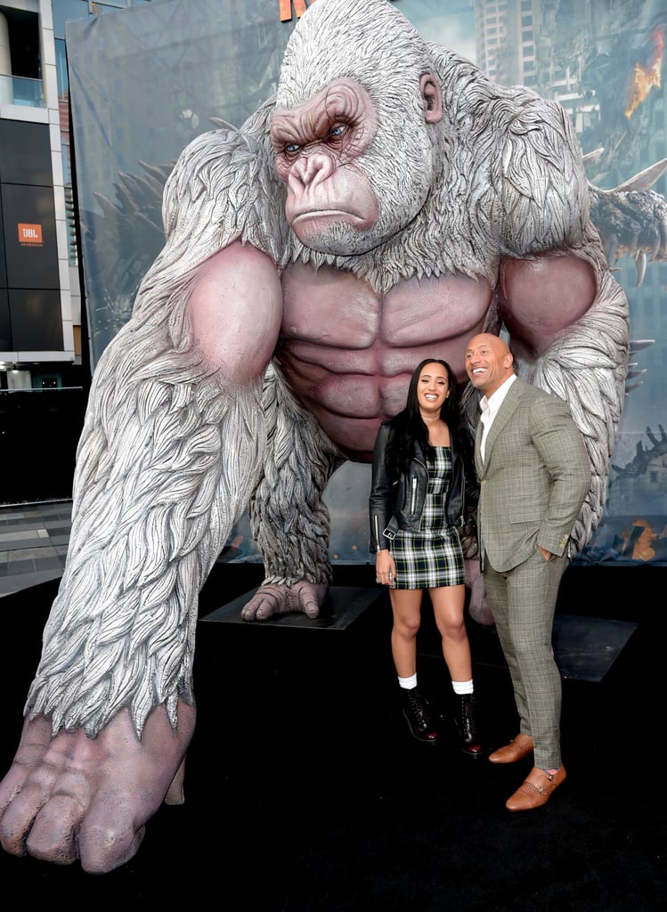 Dwayne Johnson and His Family at Rampage Premiere 2018