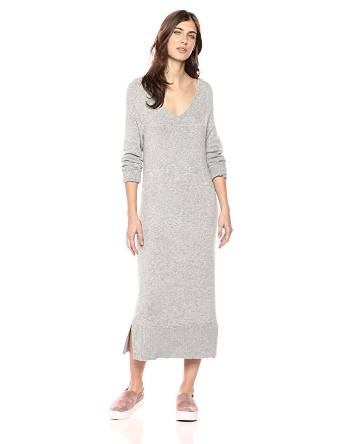 Daily Ritual VNeck Sweater Dress Best Dresses For Cold Weather on