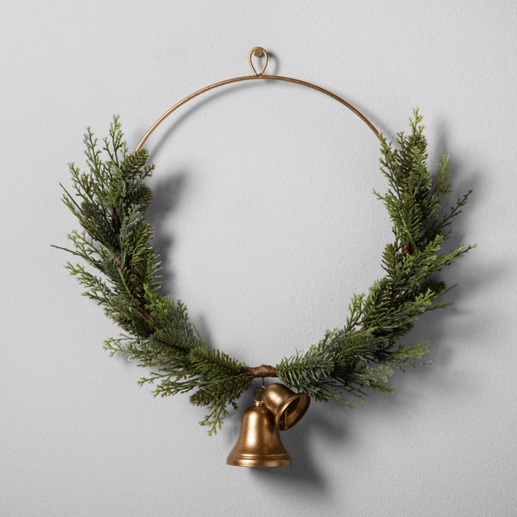 Artificial Juniper Wreath With Bell (20) Hearth and Hand Holiday