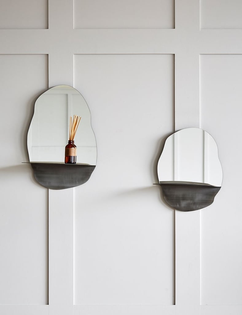Rose & Grey Puddle Mirror With Shelf