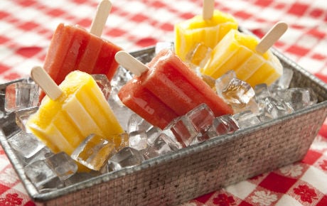 Peach-Mango Popsicles