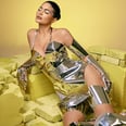 Kylie Jenner Dresses as the Tin Man in a Metal Cutout Corset Dress