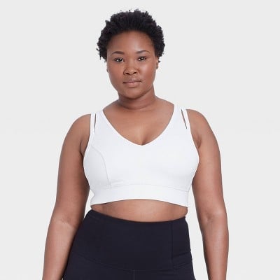 A Comfortable Sports Bra: All in Motion Light Support V-Neck Brushed Bra