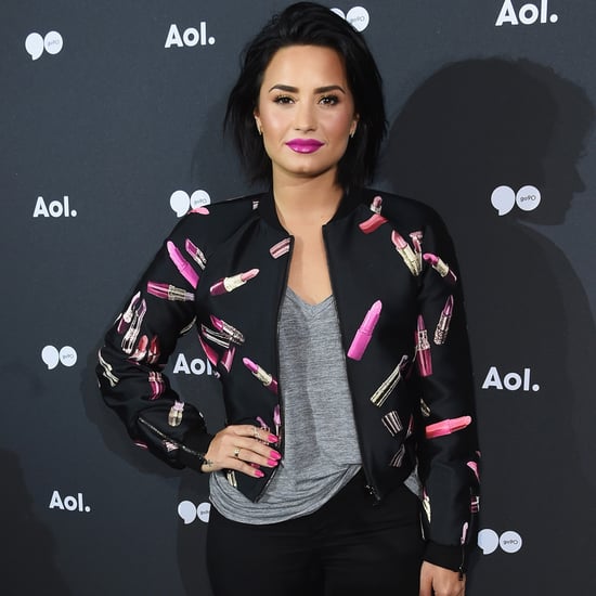 Demi Lovato Wearing Giamba Lipstick Jacket