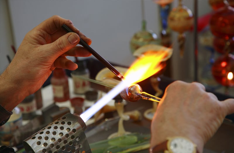 Observe Glass-Blowing Demonstrations