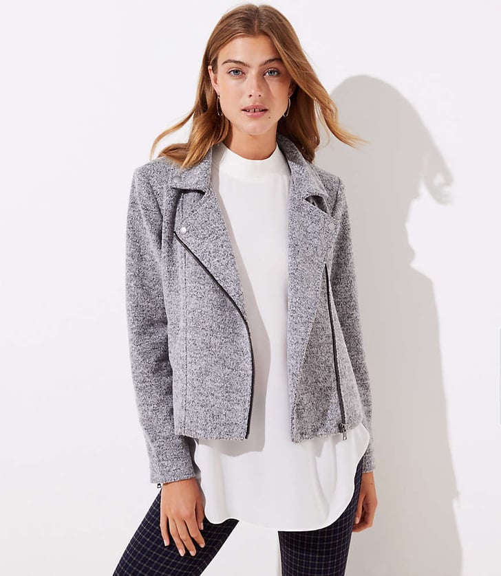 Loft Textured Knit Moto Jacket Best Jackets For Women 2019 POPSUGAR