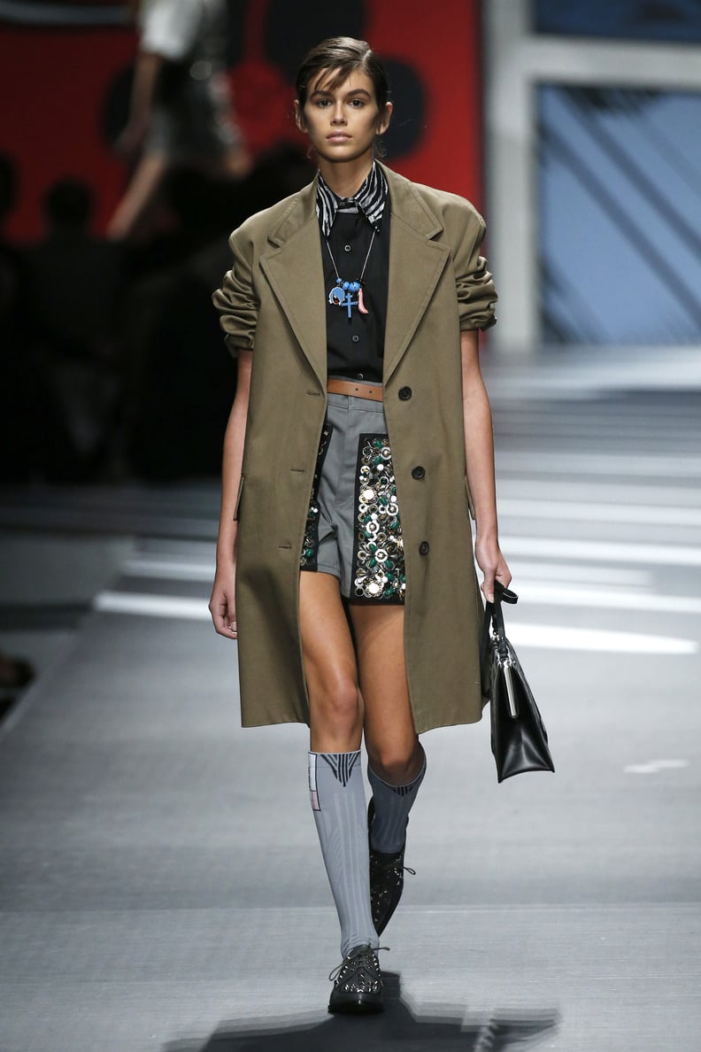 Kaia Also Walked Down the Prada Runway, a Very Iconic Milan Fashion Week Show