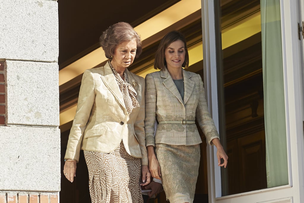 Queen Letizia and Queen Sofia of Spain Wear Matching Outfits
