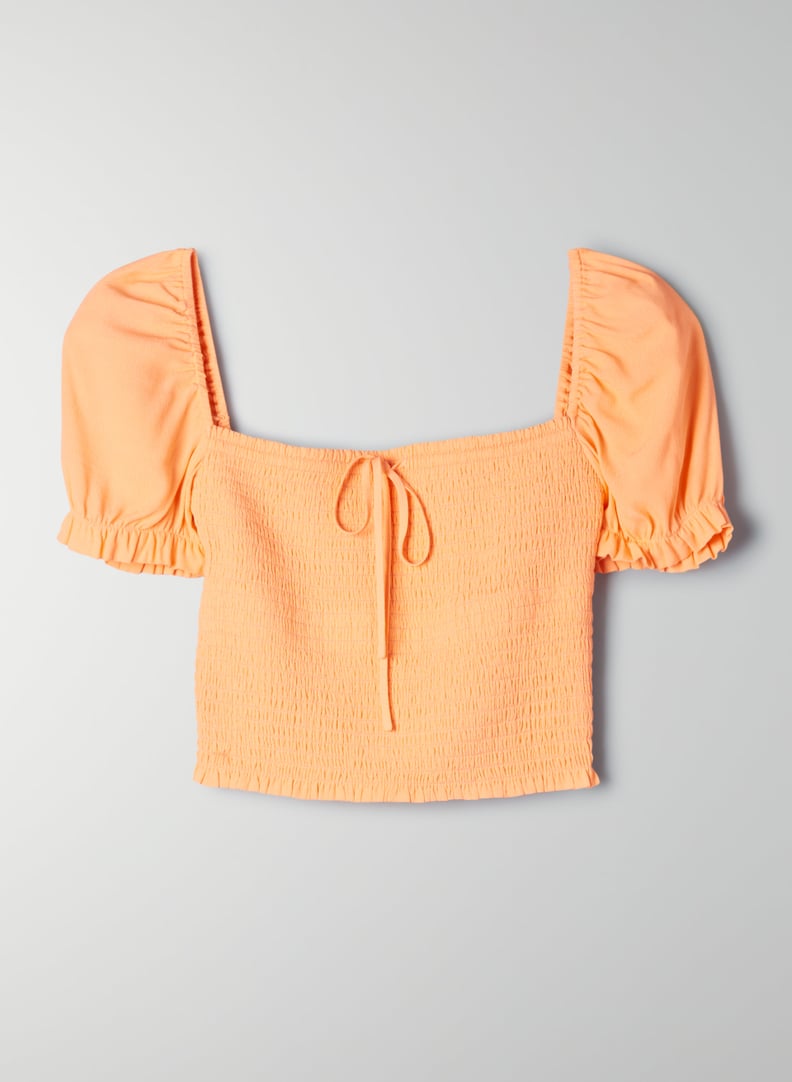 Aritzia Wilfred Smocked Blouse