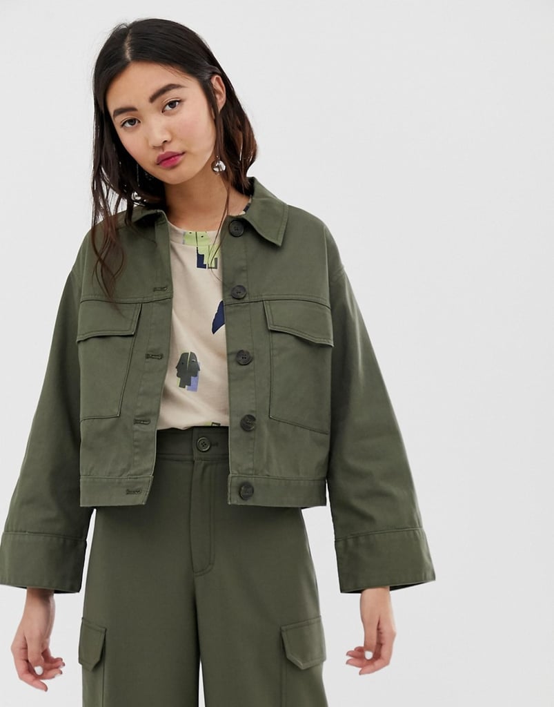 Monki Cropped Utility Jacket