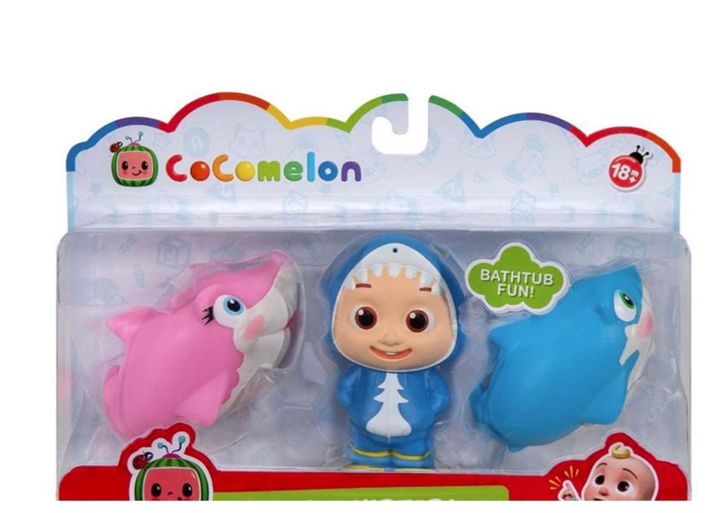 CoComelon Bath Squirt Toys - 2 Shark Characters & JJ Bath Time Fun For Toddlers