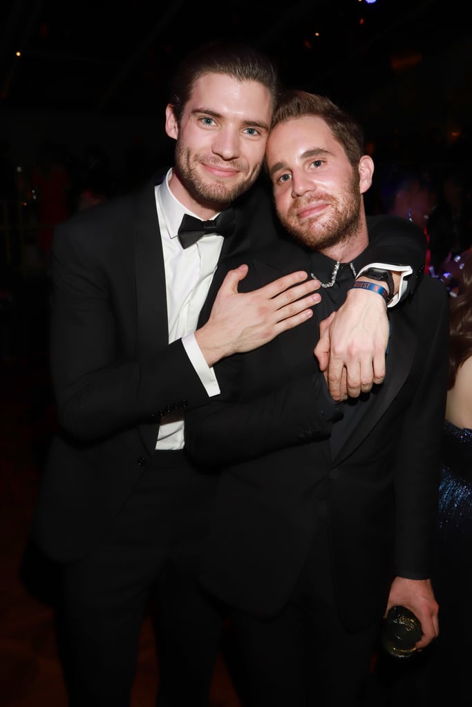Beanie Feldstein and Ben Platt at the Golden Globes 2020