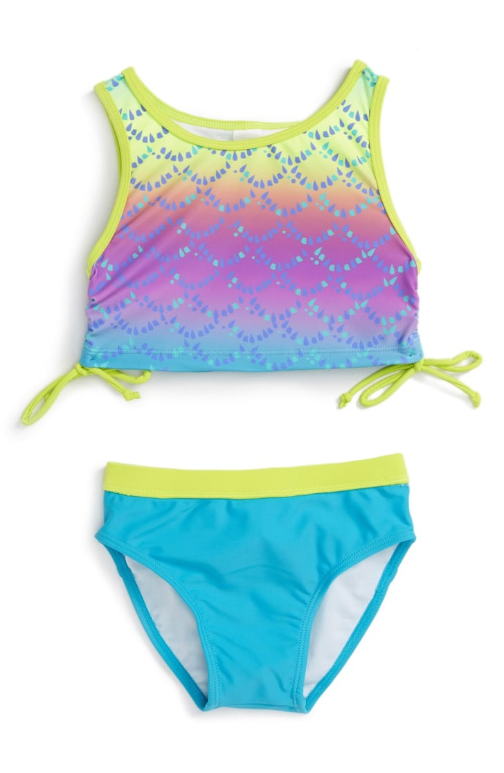 LimeapplePrint TwoPiece Swimsuit Trendiest Bathing Suits For Kids
